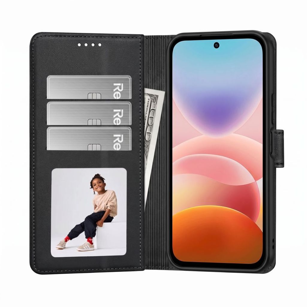Tech-Protect Wallet -kotelo till Xiaomi Redmi 17 - Musta