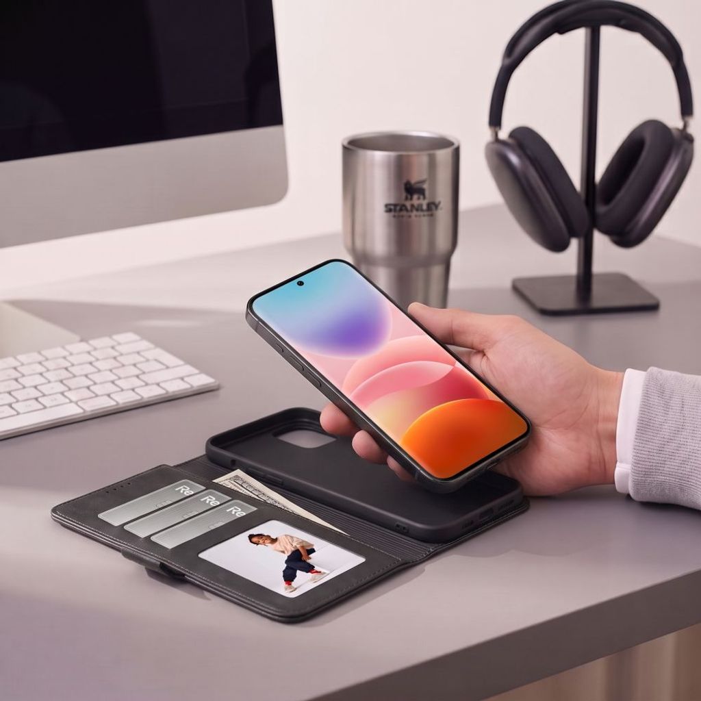 Tech-Protect Wallet -kotelo till Xiaomi Redmi 17 - Musta