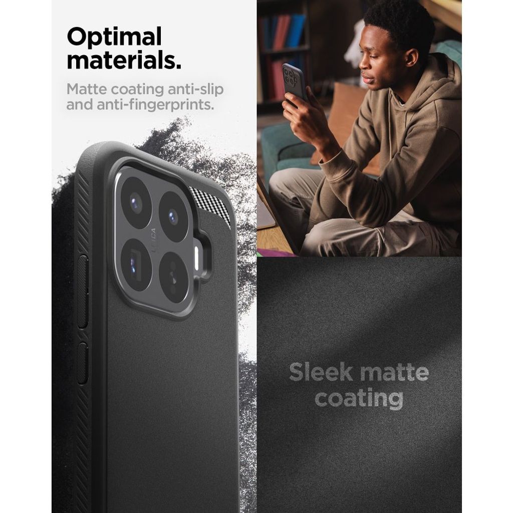 Spigen Rugged Armor -kuori Xiaomi 17T - Musta