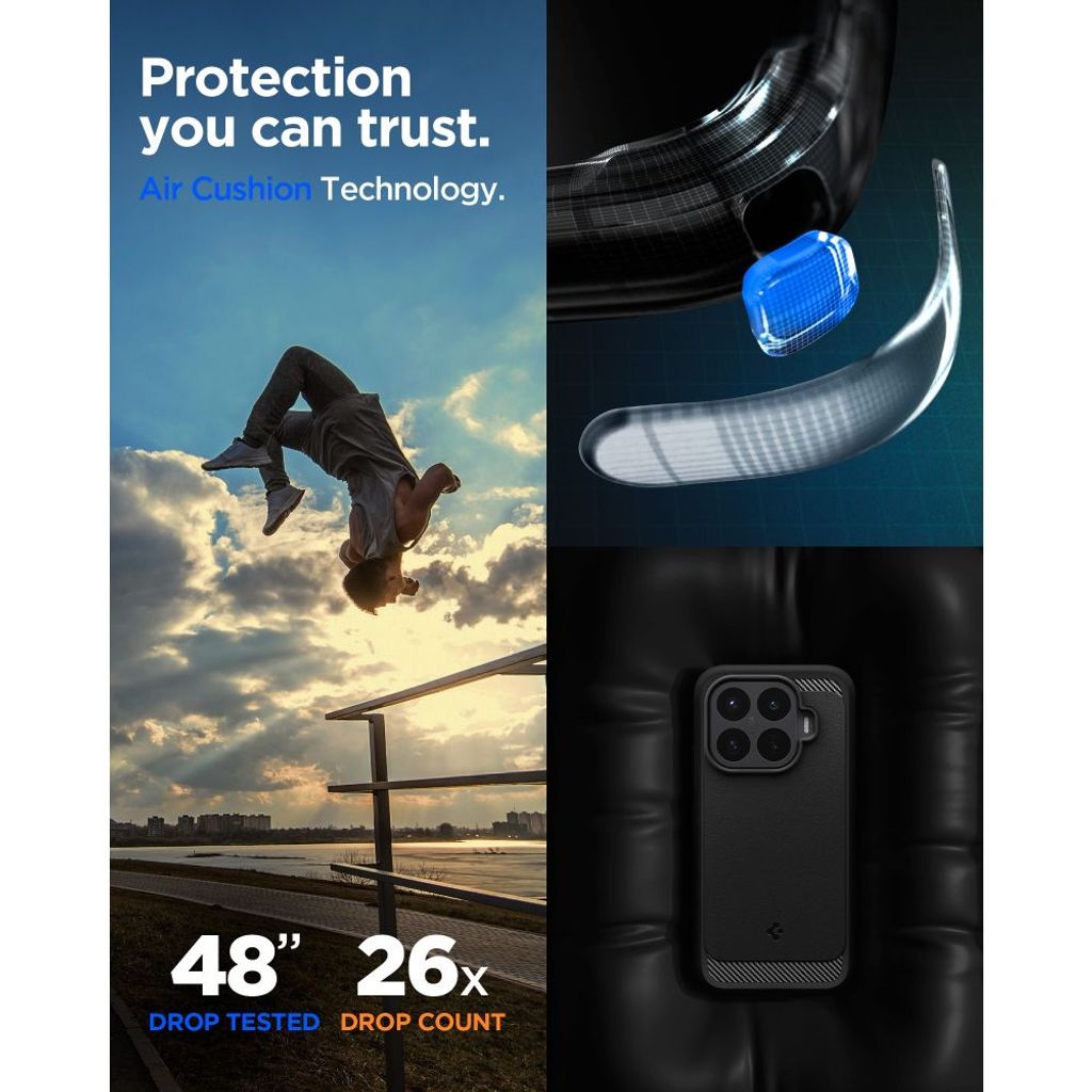 Spigen Rugged Armor -kuori till Xiaomi 17T Pro - Musta