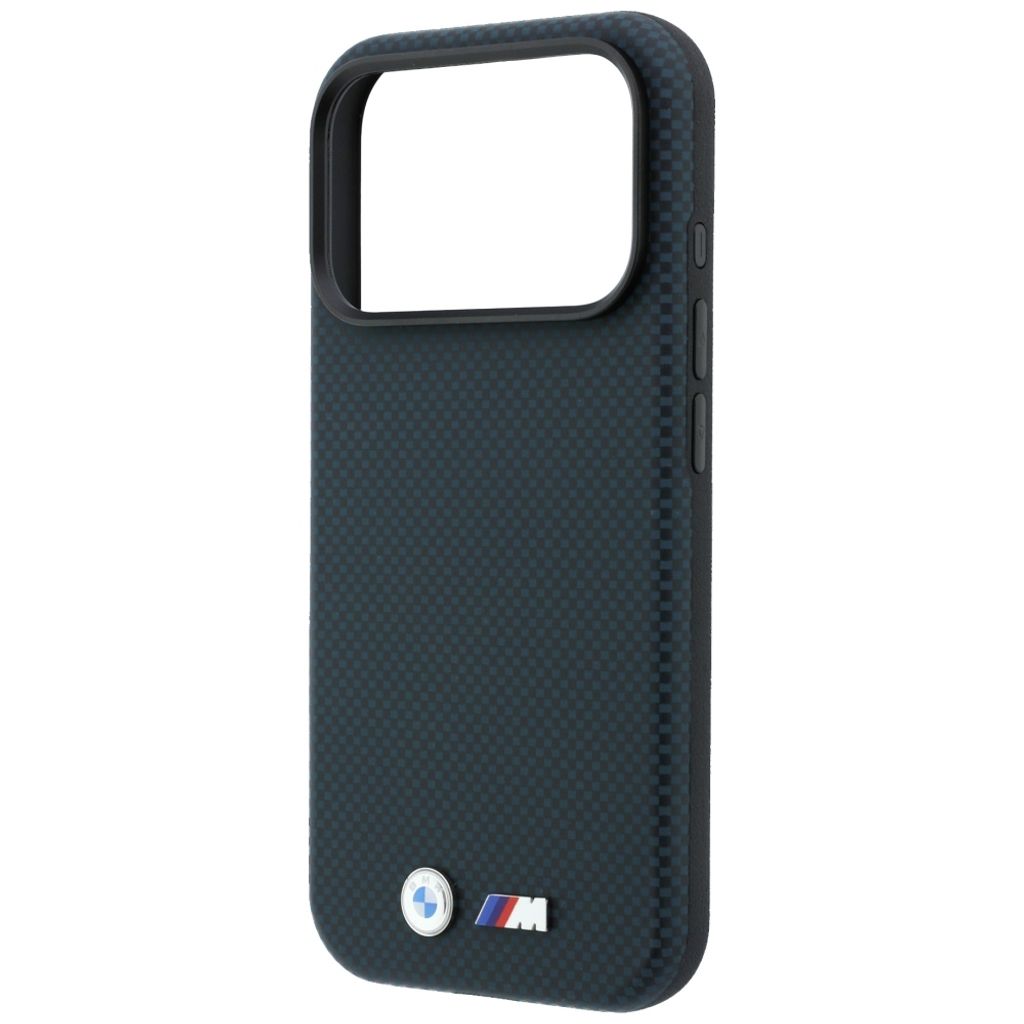 BMW Quadrille Kevlar Metal Logo MagSafe -kuori iPhone 17 Pro/18 Pro:lle - Tummansininen