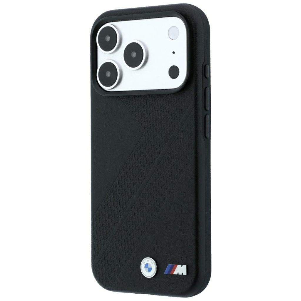 BMW Tire Track Logo MagSafe -kuori iPhone 17 Pro/18 Pro:lle - Musta