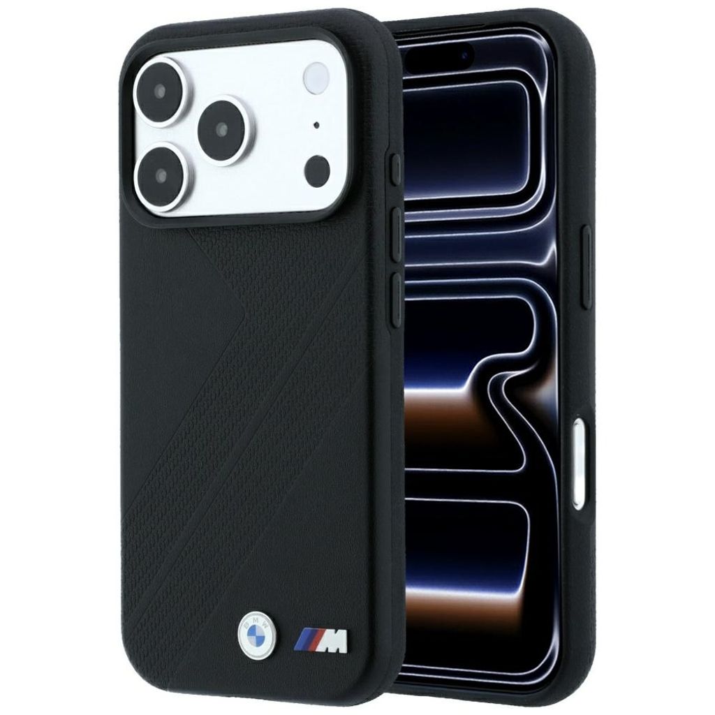 BMW Tire Track Logo MagSafe -kuori iPhone 17 Pro Max/18 Pro Max:lle - Musta