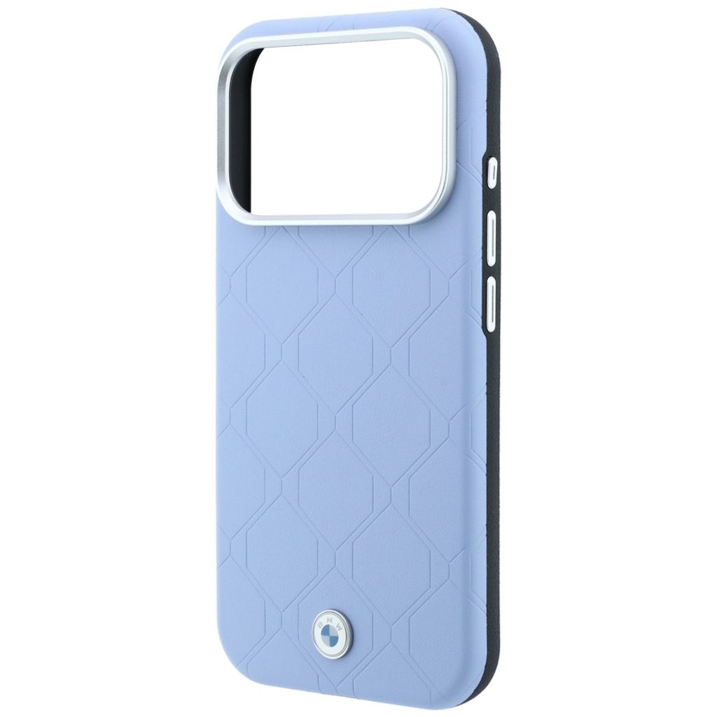 BMW Deboss Quilted Metal Logo MagSafe -kuori iPhone 17 Pro/18 Pro:lle - Sininen