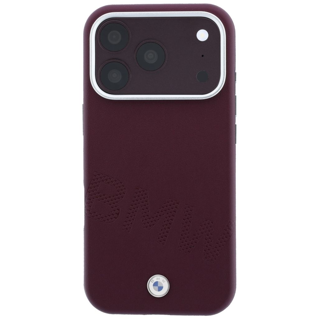 BMW Inclined Deboss Letters MagSafe -kuori iPhone 17 Pro/18 Pro:lle - Burgundi