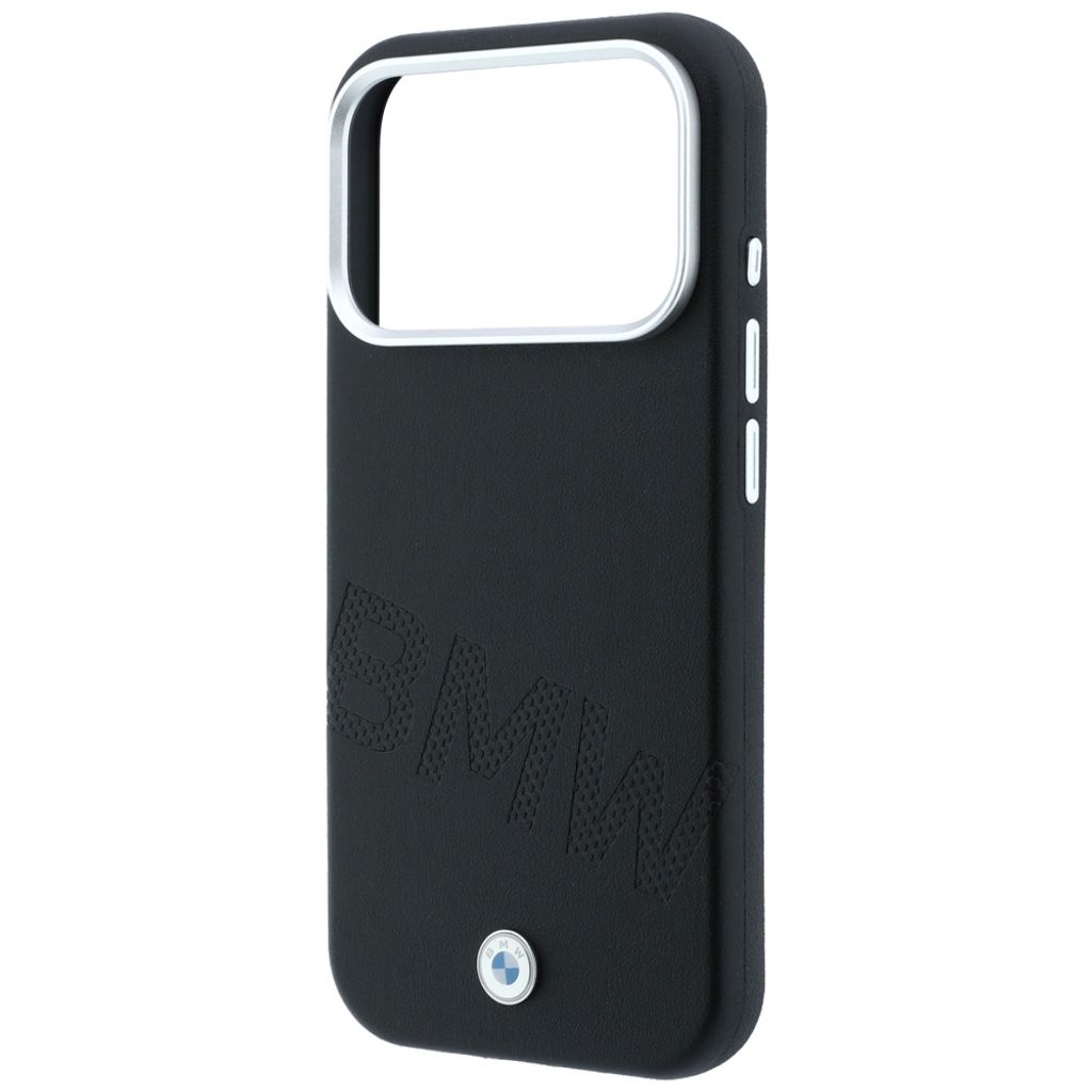 BMW Inclined Deboss Letters MagSafe -kuori  iPhone 17 Pro/18 Pro:lle - Musta