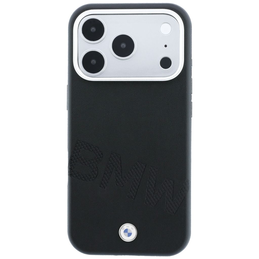 BMW Inclined Deboss Letters MagSafe -kuori  iPhone 17 Pro/18 Pro:lle - Musta
