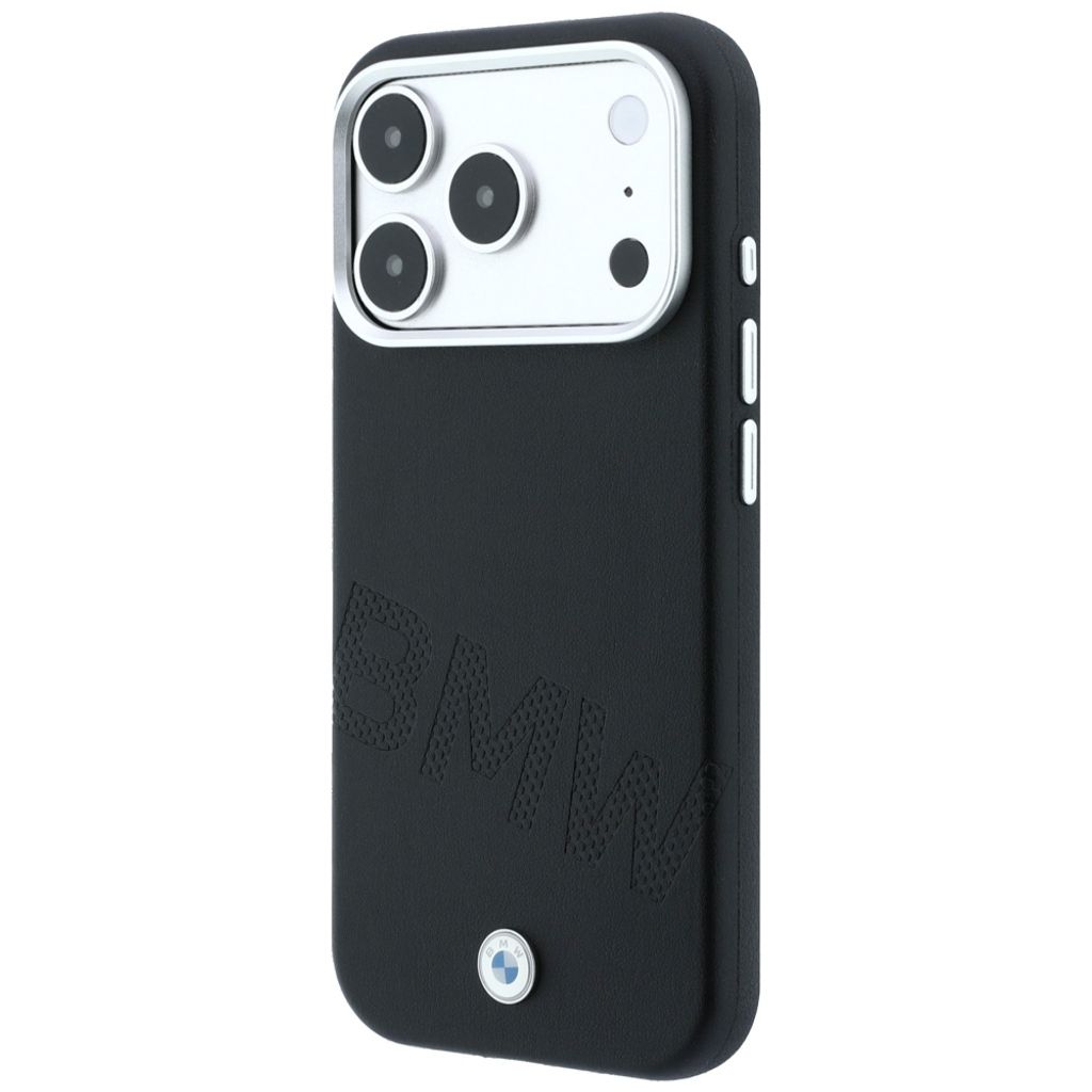 BMW Inclined Deboss Letters MagSafe -kuori  iPhone 17 Pro/18 Pro:lle - Musta