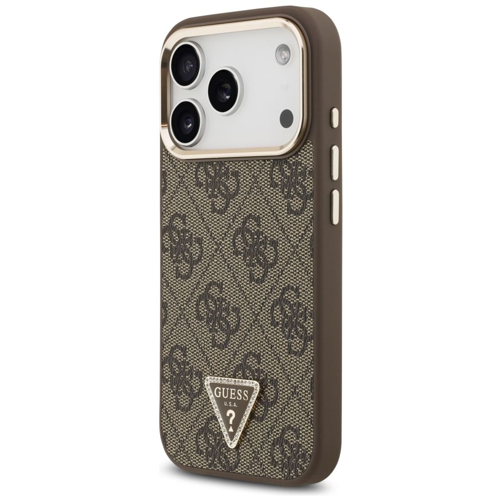 Guess 4G Triangle Logo MagSafe -kuori iPhone 17 Pro/18 Pro:lle - Ruskea