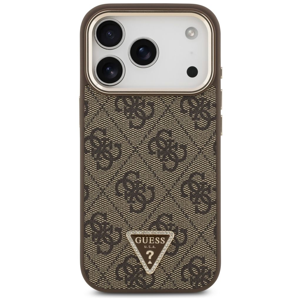 Guess 4G Triangle Logo MagSafe -kuori iPhone 17 Pro/18 Pro:lle - Ruskea