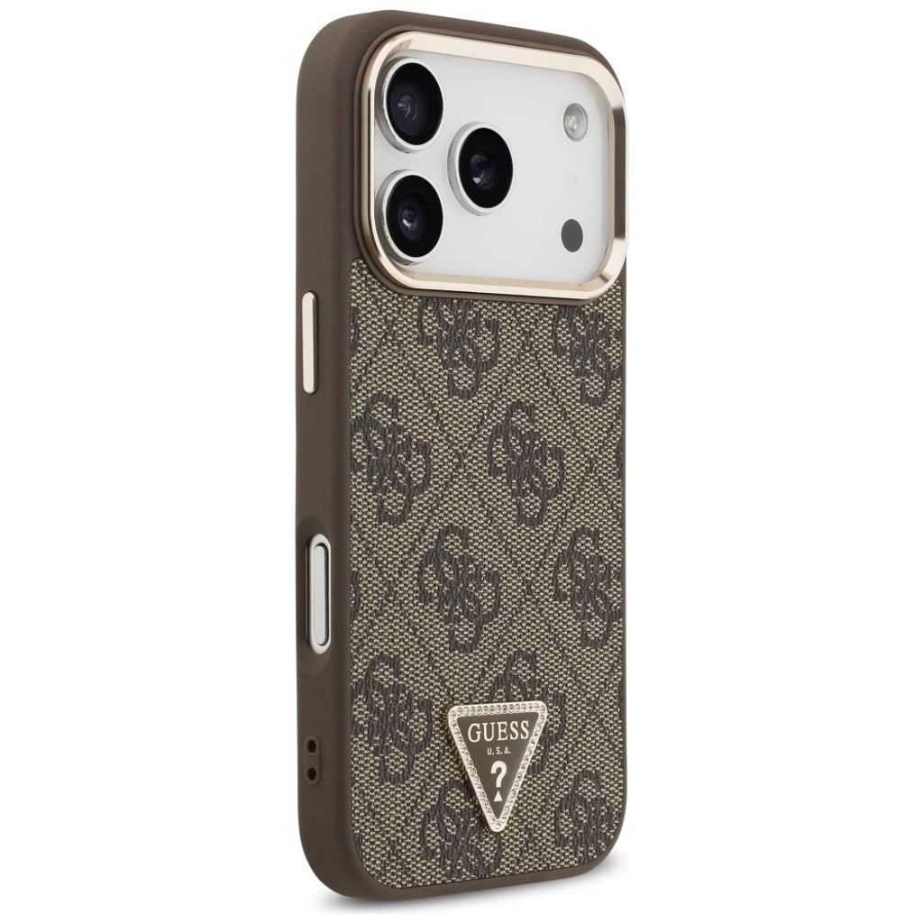 Guess 4G Triangle Logo MagSafe -kuori iPhone 17 Pro/18 Pro:lle - Ruskea