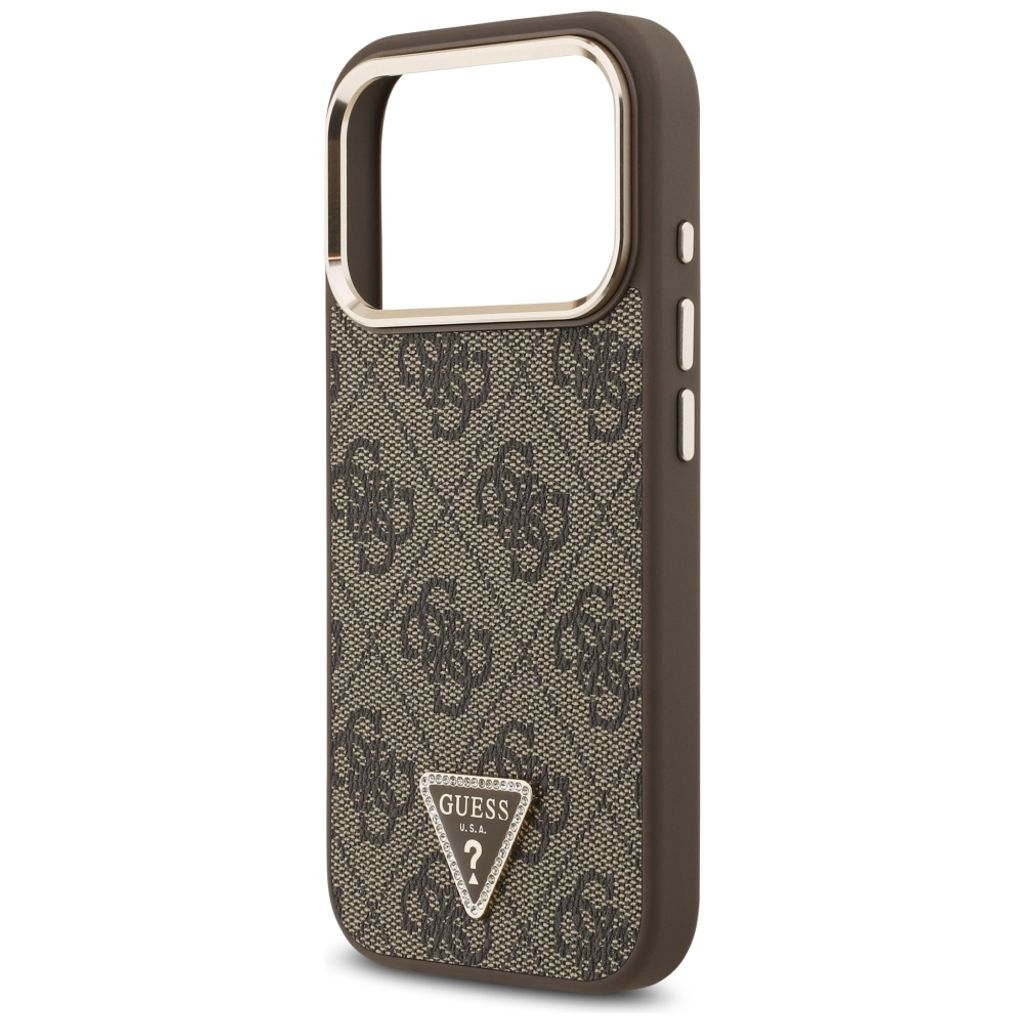 Guess 4G Triangle Logo MagSafe -kuori iPhone 17 Pro/18 Pro:lle - Ruskea