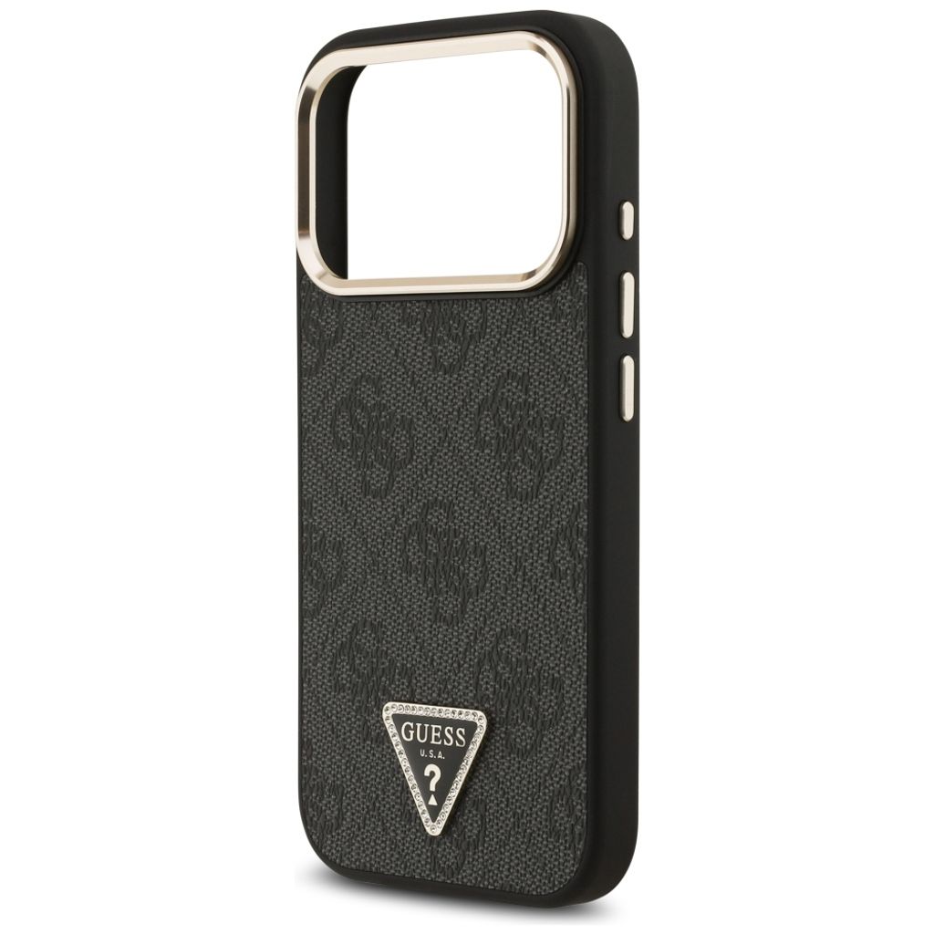 Guess 4G Triangle Logo MagSafe -kuori iPhone 17 Pro/18 Pro:lle - Musta/kulta