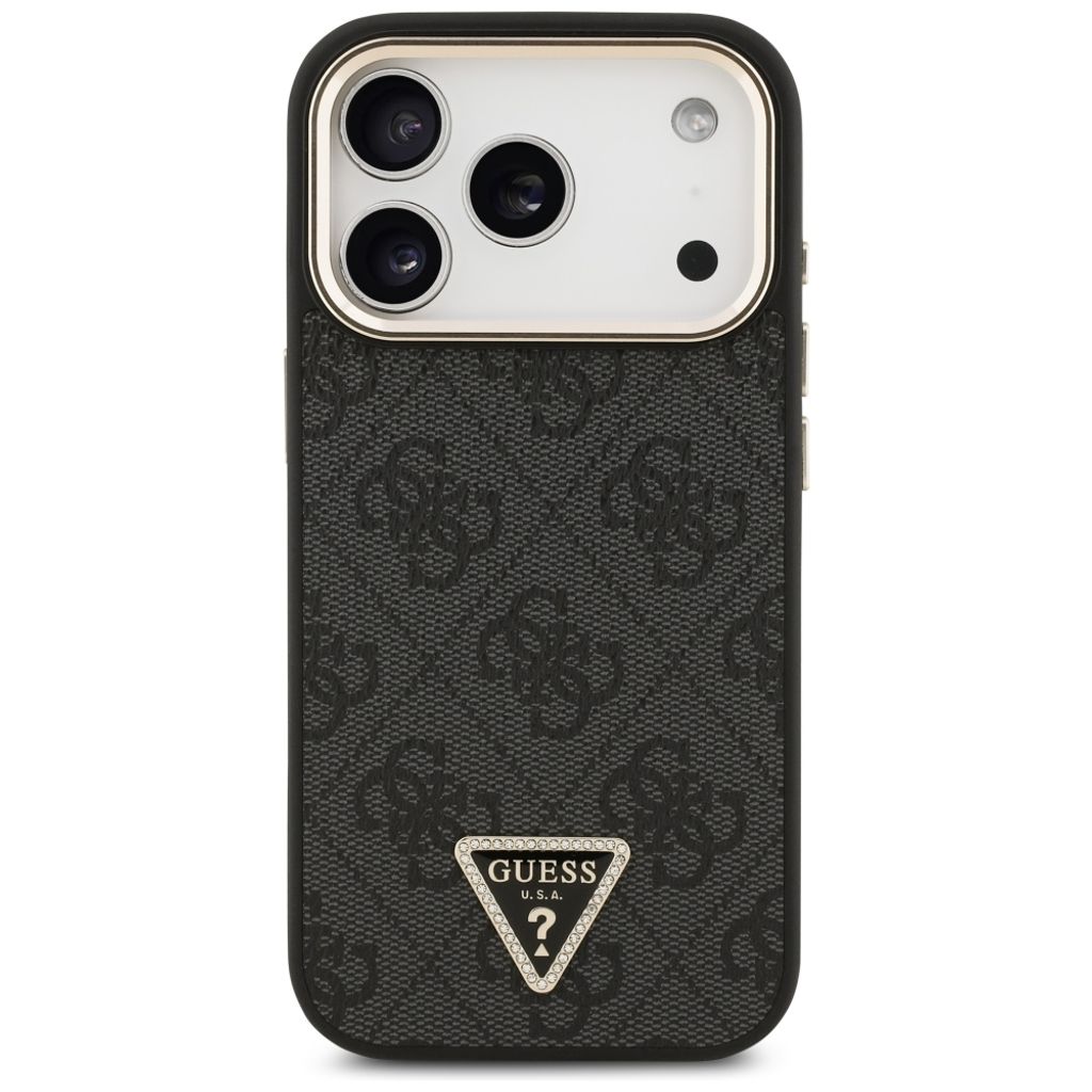 Guess 4G Triangle Logo MagSafe -kuori iPhone 17 Pro/18 Pro:lle - Musta/kulta