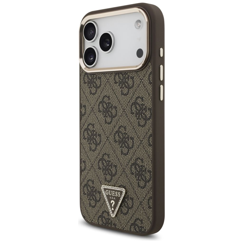 Guess 4G Triangle Logo MagSafe -kuori iPhone 17 Pro Max/18 Pro Max:lle - Ruskea