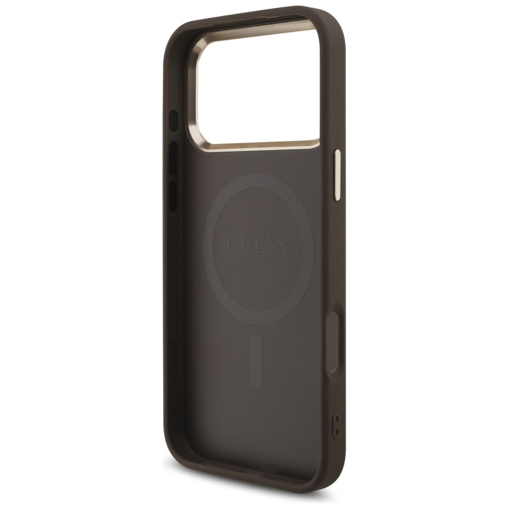 Guess 4G Triangle Logo MagSafe -kuori iPhone 17 Pro Max/18 Pro Max:lle - Ruskea