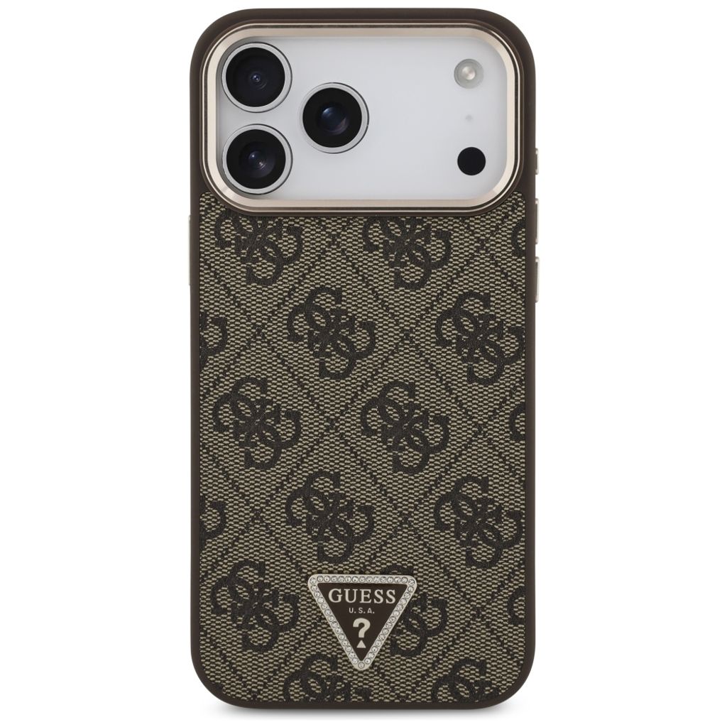 Guess 4G Triangle Logo MagSafe -kuori iPhone 17 Pro Max/18 Pro Max:lle - Ruskea