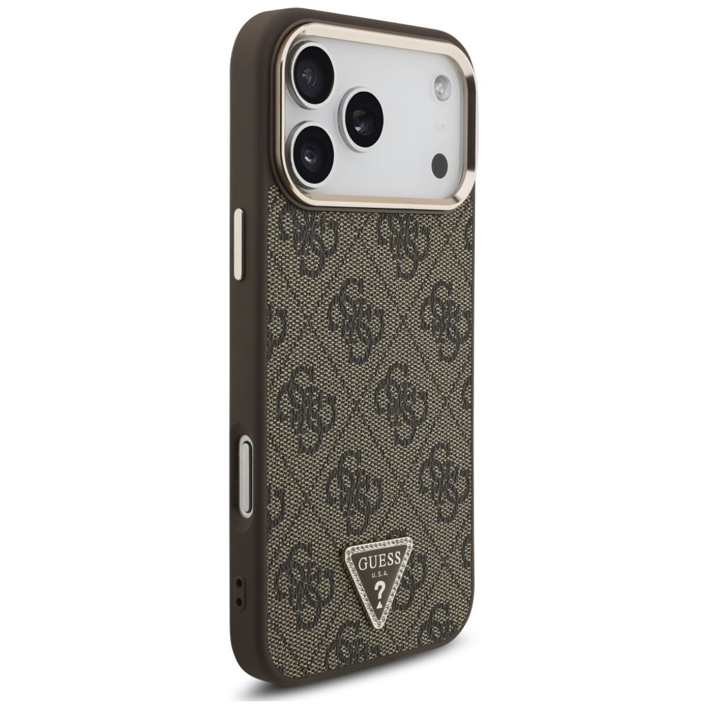 Guess 4G Triangle Logo MagSafe -kuori iPhone 17 Pro Max/18 Pro Max:lle - Ruskea