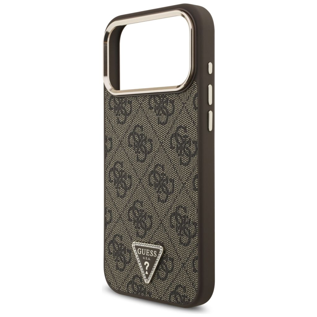 Guess 4G Triangle Logo MagSafe -kuori iPhone 17 Pro Max/18 Pro Max:lle - Ruskea