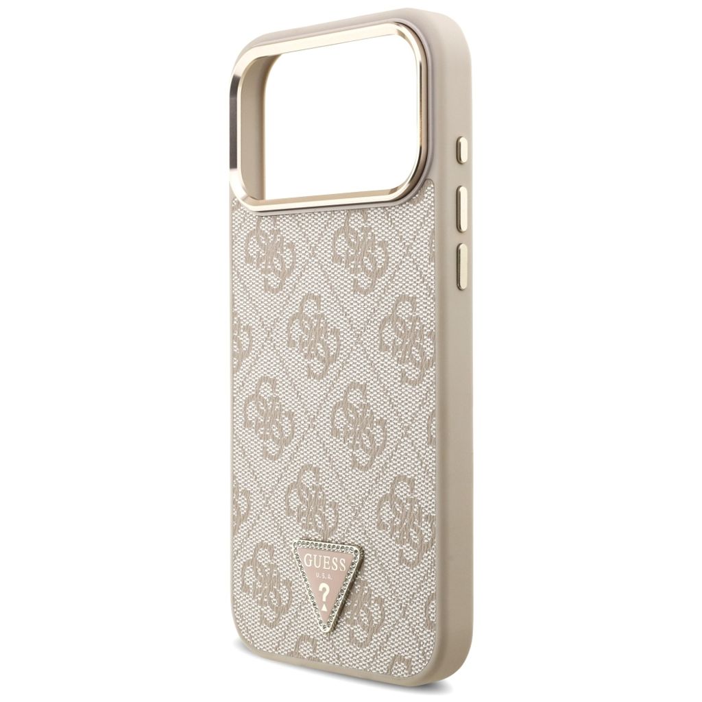 Guess 4G Triangle Logo MagSafe -kuori iPhone 17 Pro Max/18 Pro Max:lle - Ruusu kultaa
