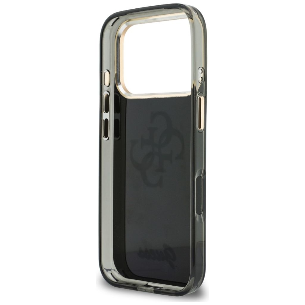 Guess 4G Script Metal -kuori iPhone 17 Pro/18 Pro:lle - Musta