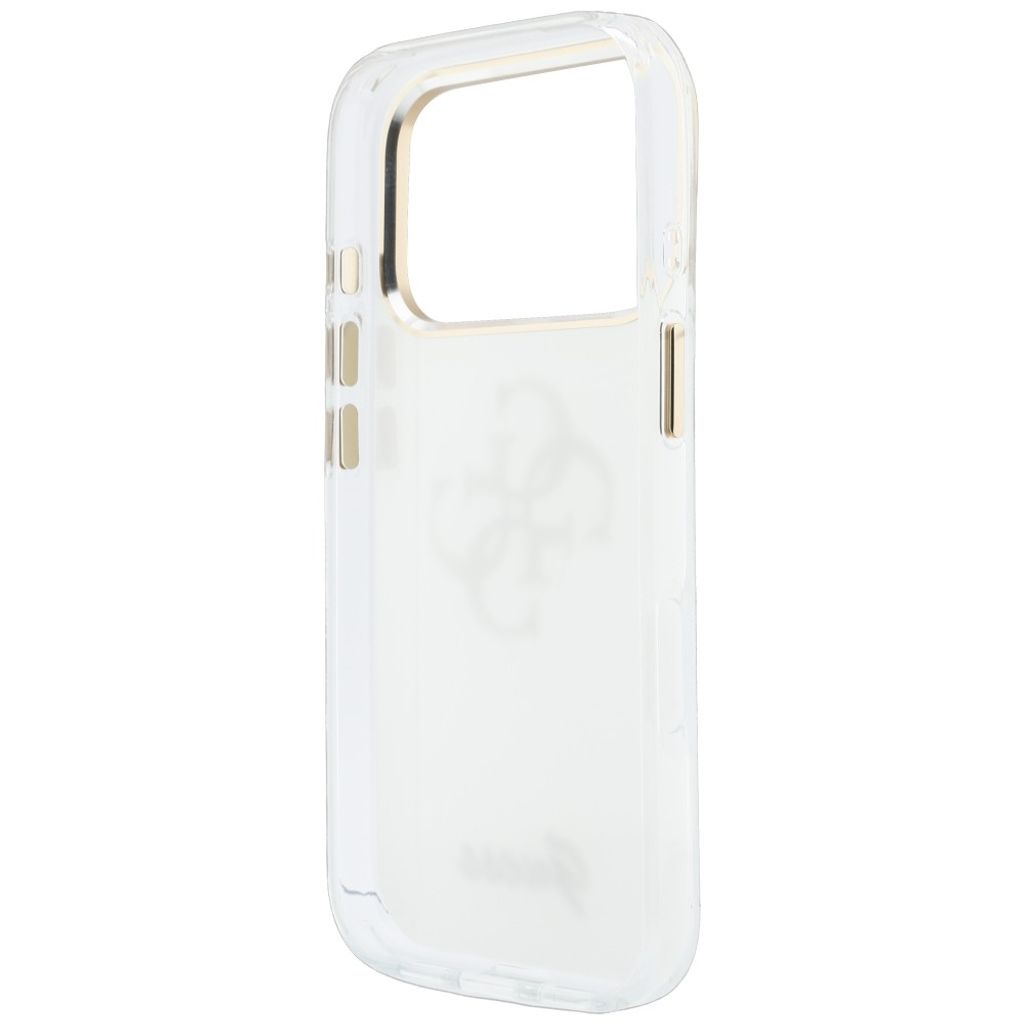 Guess 4G Script Metal -kuori iPhone 17 Pro Max/18 Pro Max:lle - Valkoinen