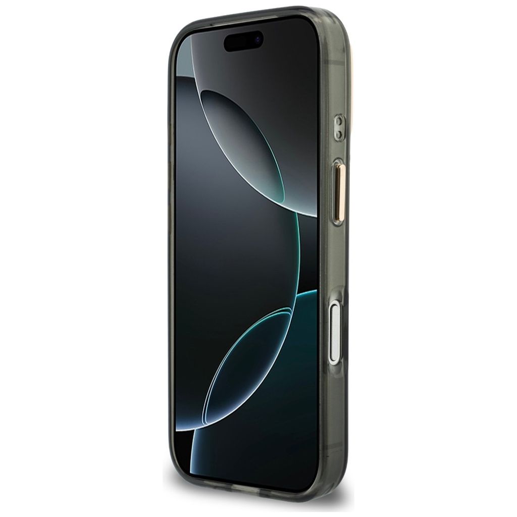 Guess 4G Script Metal -kuori iPhone 17 Pro Max/18 Pro Max:lle - Musta