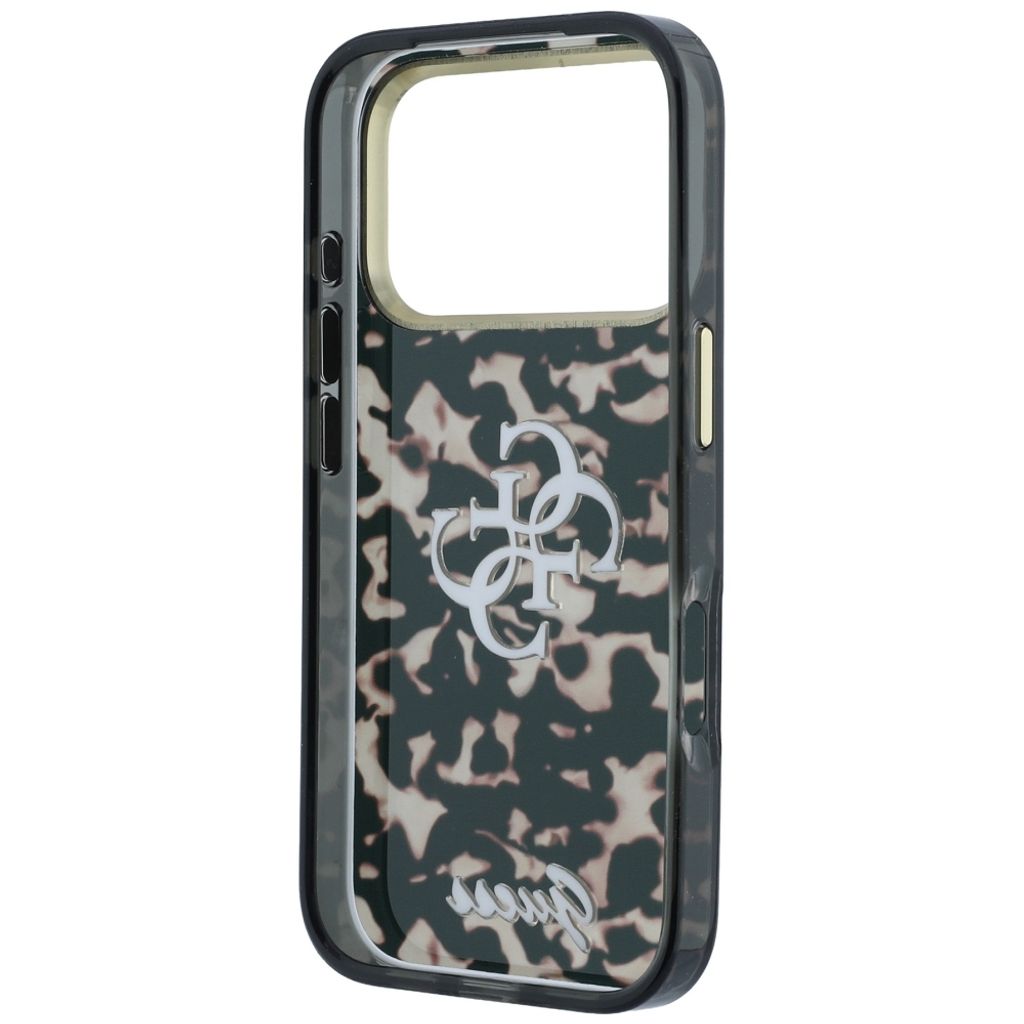 Guess 4G Script Metal -kuori  iPhone 17 Pro Max/18 Pro Max:lle - Musta/Ruskea