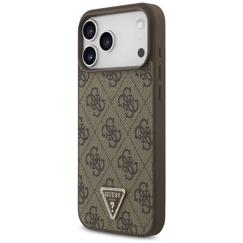 Guess 4G Triangle Logo MagSafe -kuori  iPhone 17 Pro Max/18 Pro Max:lle - Ruskea