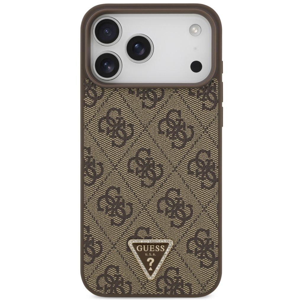 Guess 4G Triangle Logo MagSafe -kuori  iPhone 17 Pro Max/18 Pro Max:lle - Ruskea