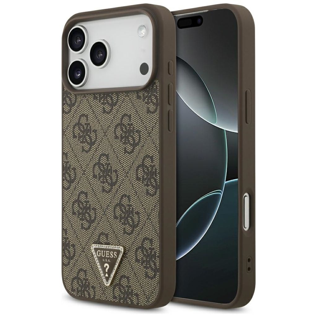 Guess 4G Triangle Logo MagSafe -kuori  iPhone 17 Pro Max/18 Pro Max:lle - Ruskea
