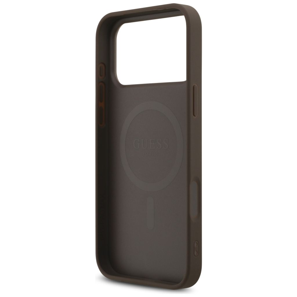Guess 4G Triangle Logo MagSafe -kuori  iPhone 17 Pro Max/18 Pro Max:lle - Ruskea