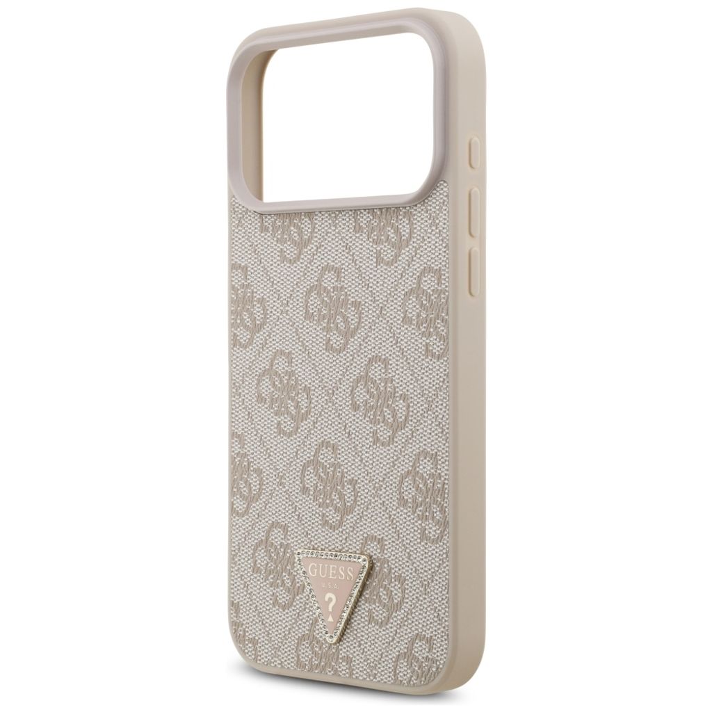 Guess 4G Triangle Logo MagSafe -kuori iPhone 17 Pro Max/18 Pro Max:lle - Vaaleanpunainen