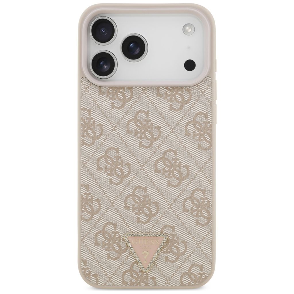 Guess 4G Triangle Logo MagSafe -kuori iPhone 17 Pro Max/18 Pro Max:lle - Vaaleanpunainen