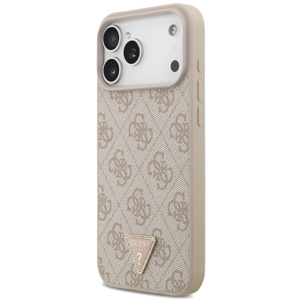 Guess 4G Triangle Logo MagSafe -kuori iPhone 17 Pro Max/18 Pro Max:lle - Vaaleanpunainen