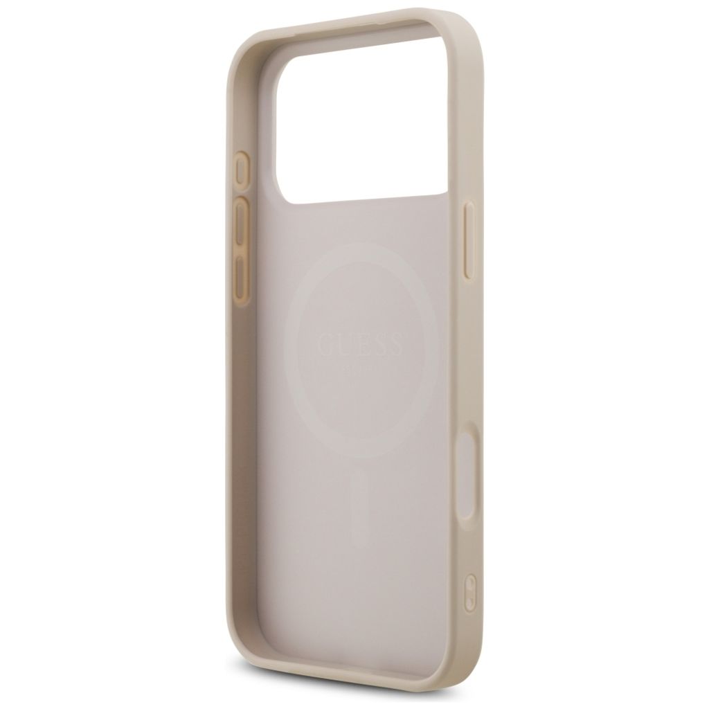 Guess 4G Triangle Logo MagSafe -kuori iPhone 17 Pro Max/18 Pro Max:lle - Vaaleanpunainen