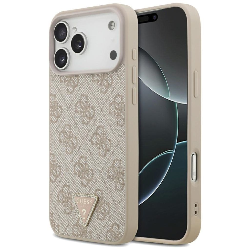 Guess 4G Triangle Logo MagSafe -kuori iPhone 17 Pro Max/18 Pro Max:lle - Vaaleanpunainen