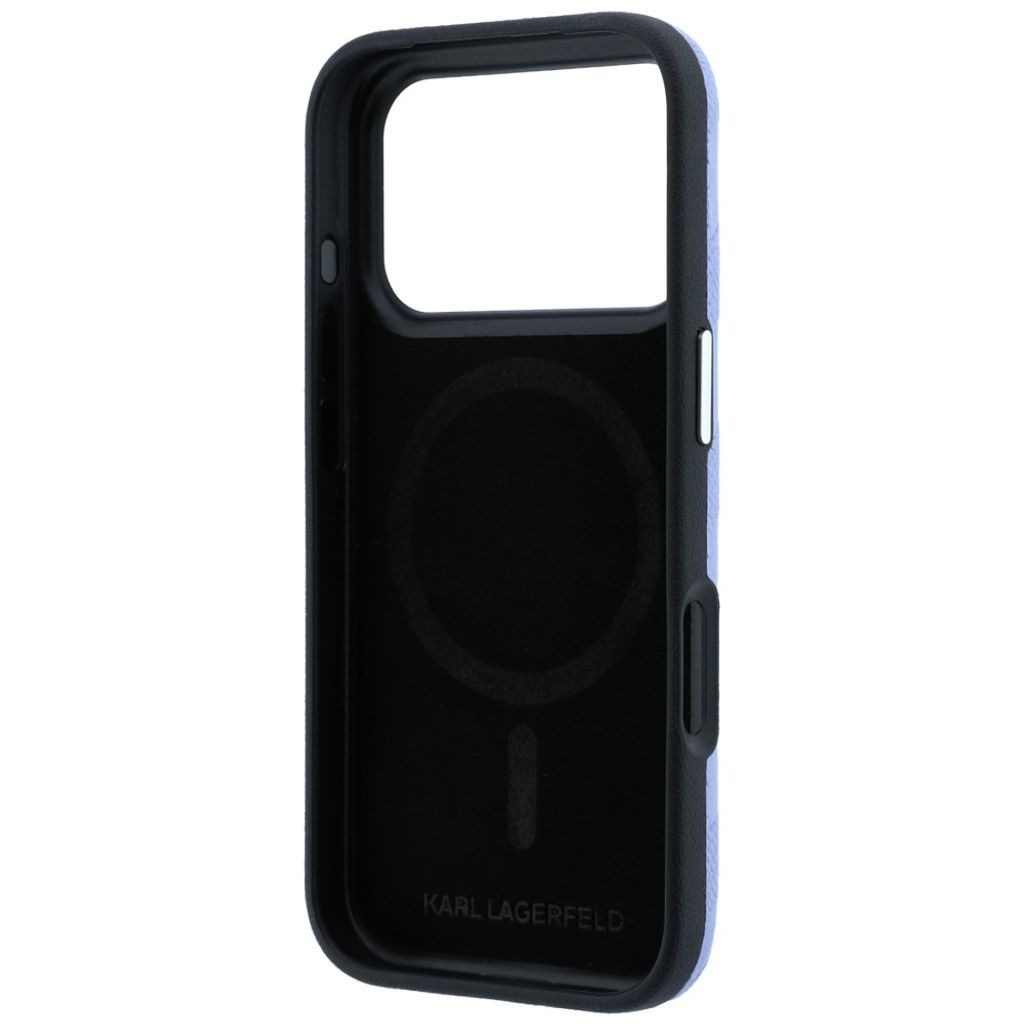 Karl Lagerfeld Mono Resin Logo MagSafe -kuori iPhone 17 Pro Max/18 Pro Max:lle - Vaaleansininen