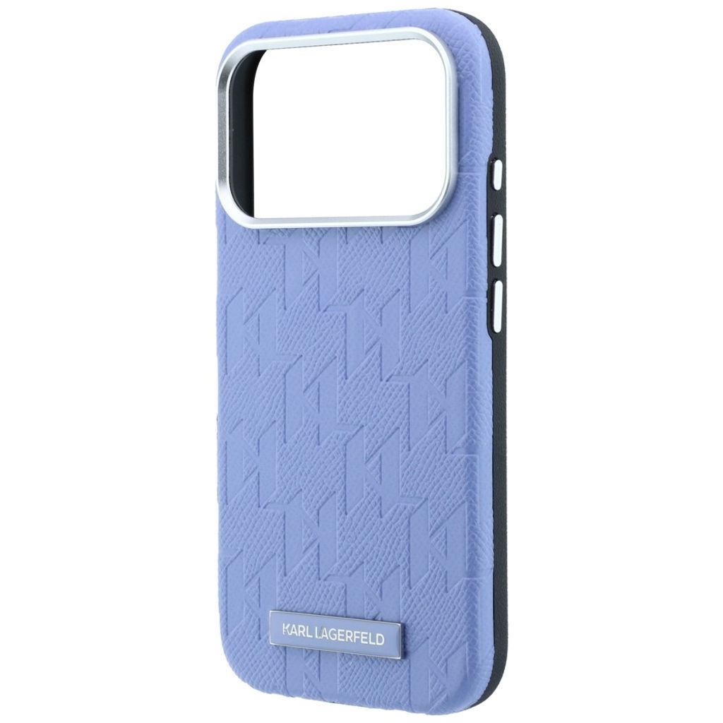 Karl Lagerfeld Mono Resin Logo MagSafe -kuori iPhone 17 Pro Max/18 Pro Max:lle - Vaaleansininen
