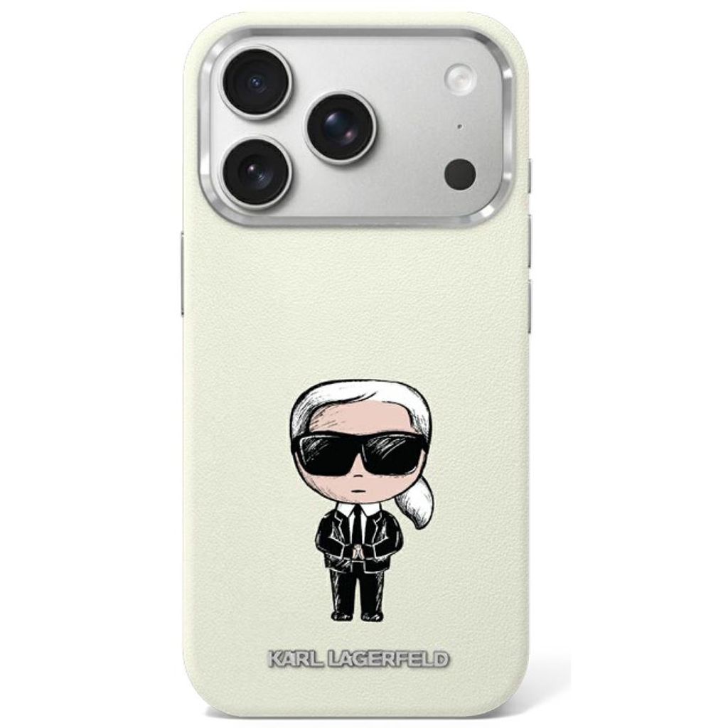 Karl Lagerfeld Ikonik Sketch MagSafe -kuori iPhone 18 Pro Max/17 Pro Max:lle - Beige