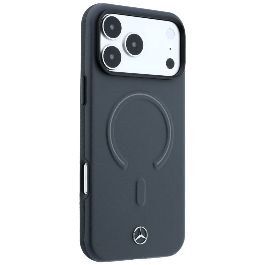 Mercedes Leather 3D MagSafe -kuori iPhone 18 Pro/17 Pro:lle - Antrasiitti