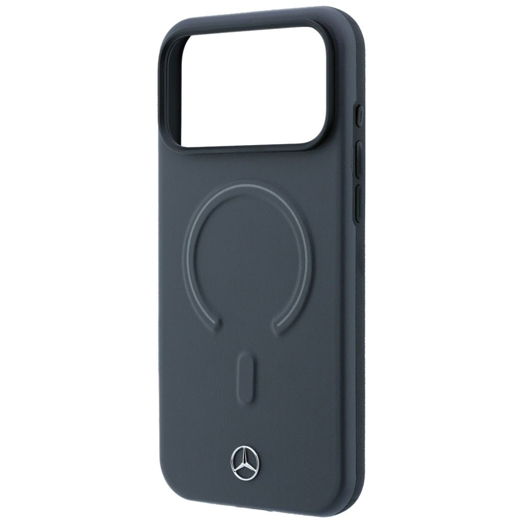 Mercedes Leather 3D MagSafe -kuori iPhone 18 Pro/17 Pro:lle - Antrasiitti