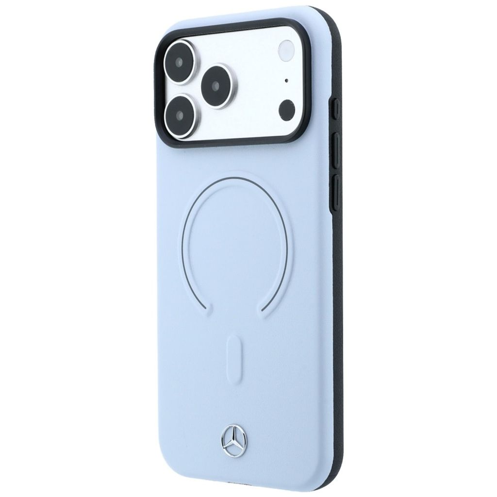 Mercedes Leather 3D MagSafe -kuori iPhone 18 Pro/17 Pro:lle - Sininen