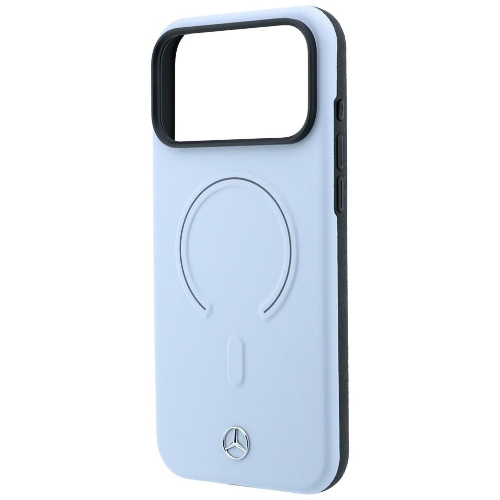 Mercedes Leather 3D MagSafe -kuori iPhone 18 Pro/17 Pro:lle - Sininen