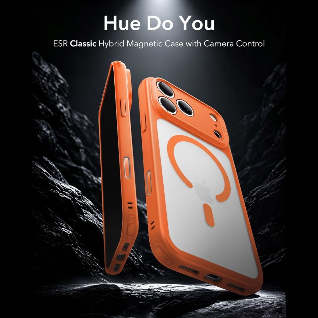 ESR Classic Hybrid MagSafe -kuori till iPhone 18 Pro Max/17 Pro Max - Oranssi