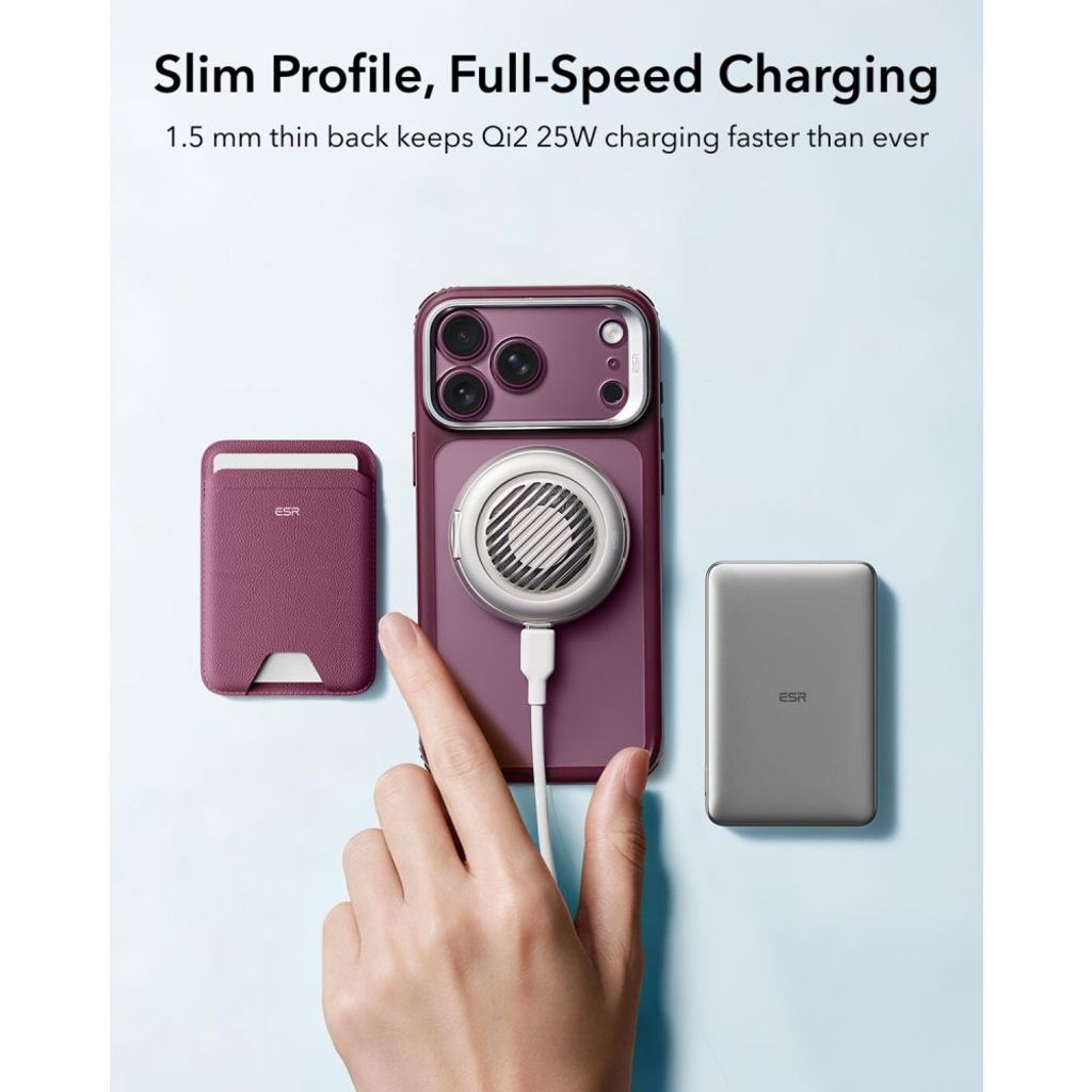 ESR Classic Hybrid Kickstand MagSafe -kuori till iPhone 18 Pro Max/17 Pro Max - Dark Cherry