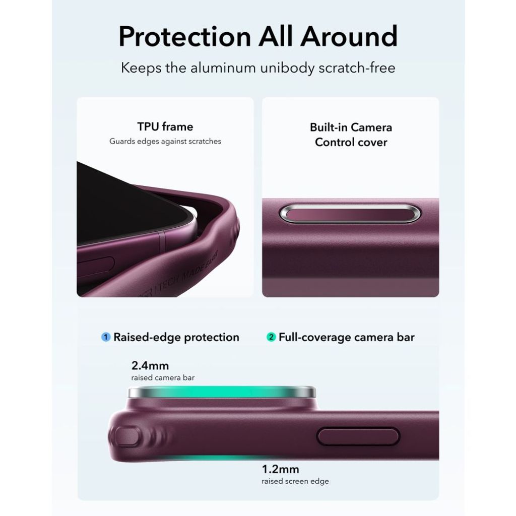 ESR Classic Hybrid Kickstand MagSafe -kuori till iPhone 18 Pro Max/17 Pro Max - Dark Cherry
