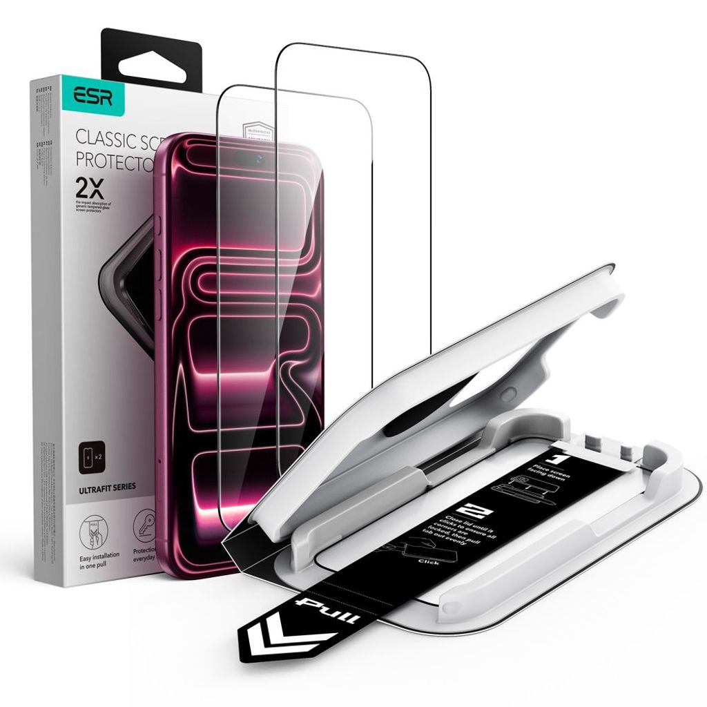 ESR UltraFit Classic Skjermbeskytter 2-paking till iPhone 18 Pro Max/17 Pro Max