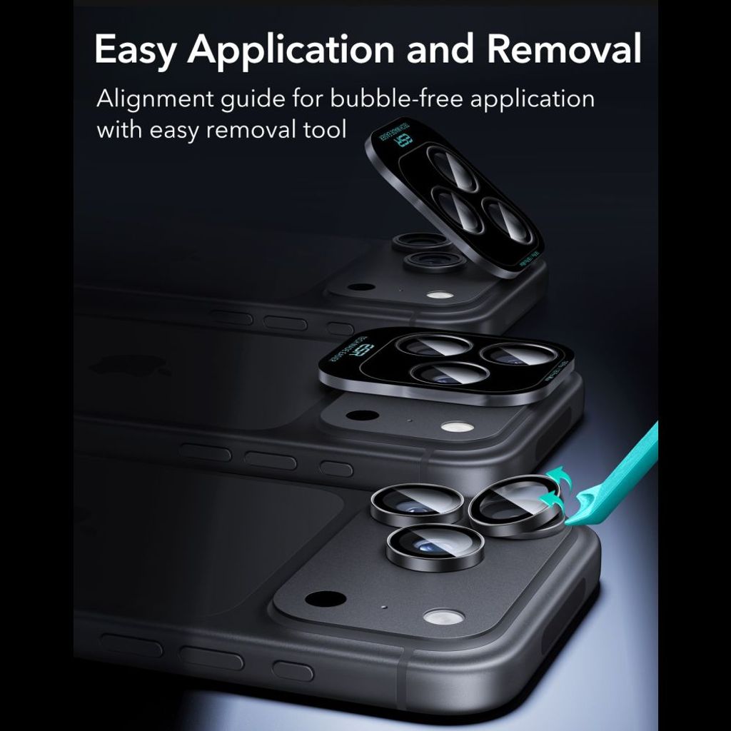 ESR Armorite Linsebeskytter till iPhone 18 Pro/18 Pro Max - Svart