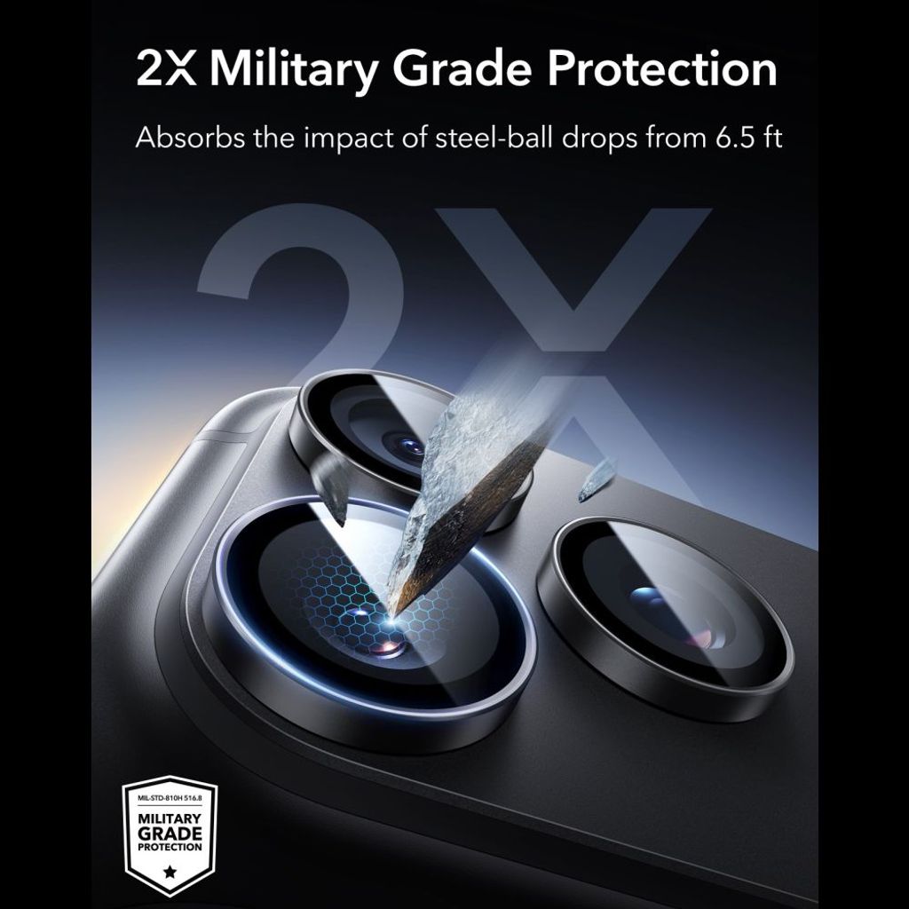 ESR Armorite Linsebeskytter till iPhone 18 Pro/18 Pro Max - Svart